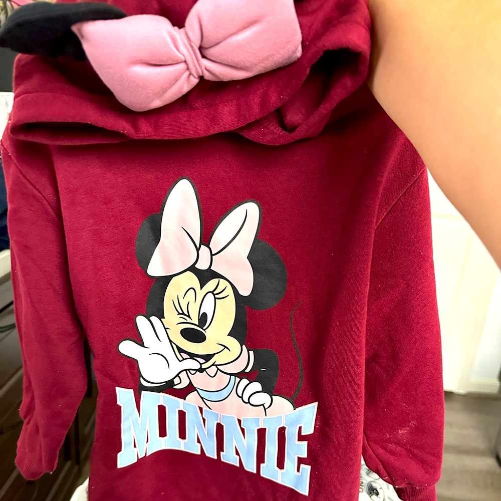 Burgundy Minnie Mouse Sweater Dress